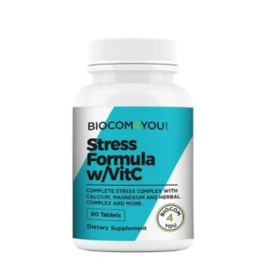 Biocom Stress Formula w/ Vit. C Prvá pomoc v 5ažkom období. Bylinné sedatívum, proti stresu, depresiám, poruchám spánku.